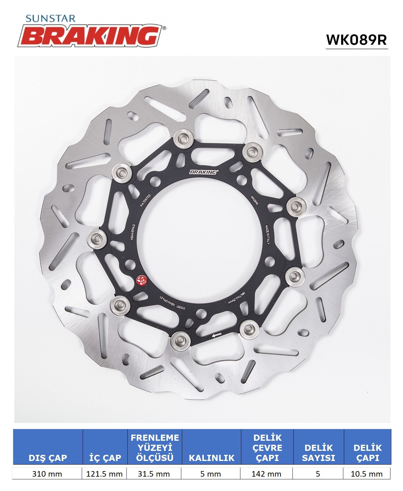 Suzuki GSX 650 F SUZUKI DALGALI ÖN PERFORMANS FREN DİSKİ (SAĞ)