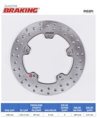 PIAGGIO X8 250 PIAGGIO YUVARLAK ARKA FREN DİSKİ