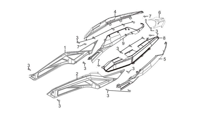 YUKİ STORM 125 SELE ALTI SOL GRENAJ MAVİ