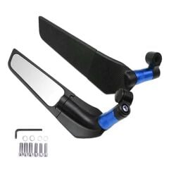 UNİVERSAL MAVİ H2 YARASA KATLANIR AYNA TEK DELİKLİ MODEL