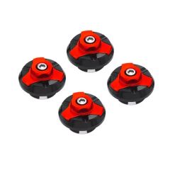 MOTOSİKLET ŞASE VİDA KAPAKLARI KIRMIZI PAKET İÇERİĞİ 1 ADET