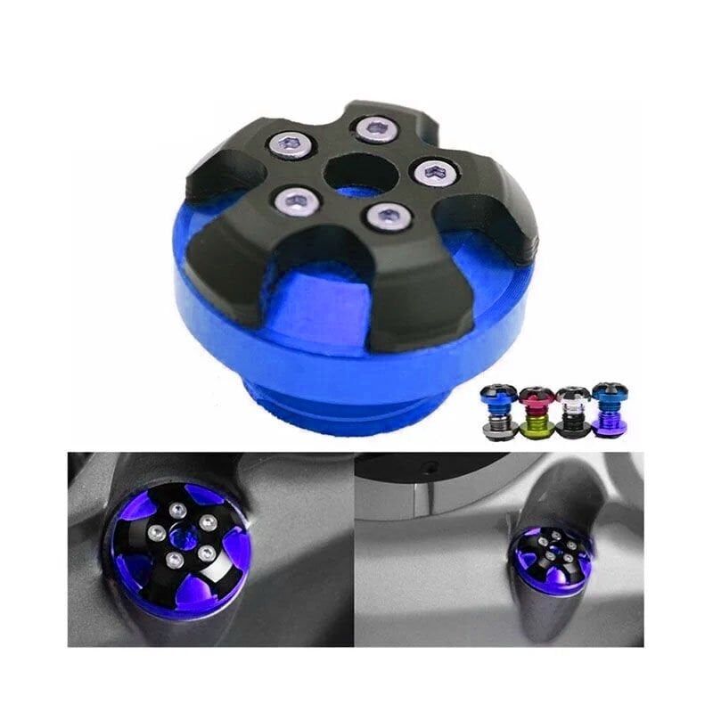 UNİVERSAL MOTOR YAĞ KONTROL KAPAĞI DEKORATİF MAVİ