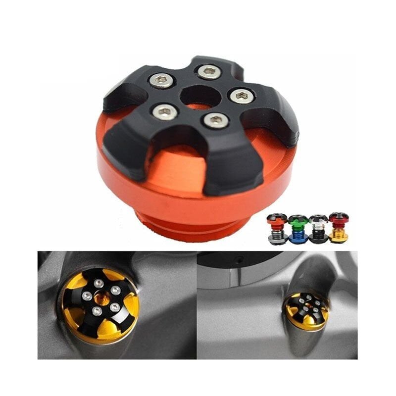 UNİVERSAL MOTOR YAĞ KONTROL KAPAĞI DEKORATİF TURUNCU