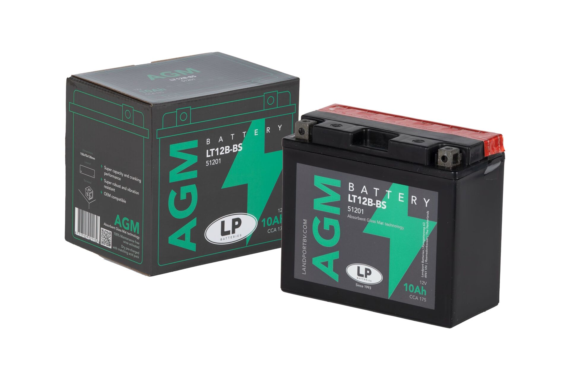 Yamaha TDM 900 AGM AKÜ (LT12B-BS) / 10 A / KG: 3,39 / L:150 / W:70 / H:130 CCA: 175