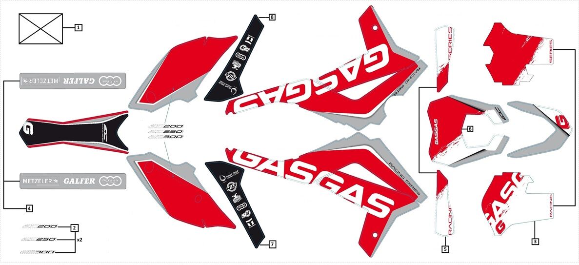 YUKİ GASGAS STİKER DİZLİK