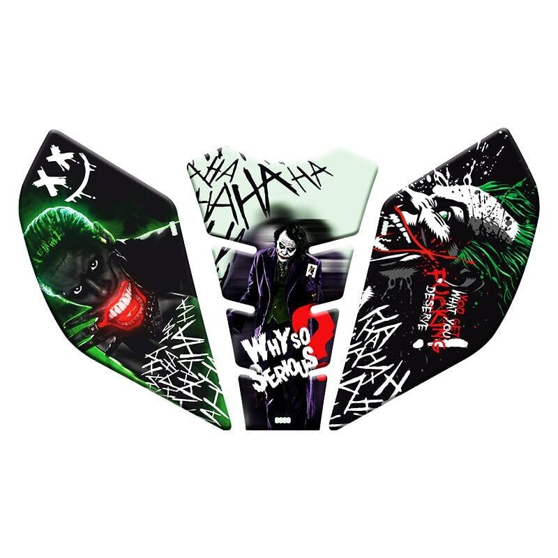 CF MOTO 250 SR 2020 - 2025 UYUMLU GECE YANAN DOĞAL RENK FOSFORLU TANK PAD SET 015