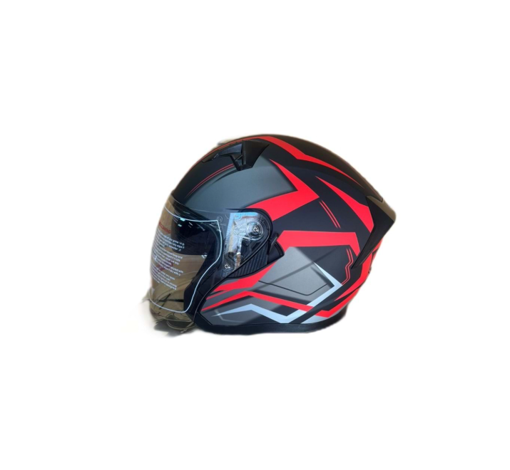 YARIM KASK KIRMIZI SİYAH ECE 22.06 2XL