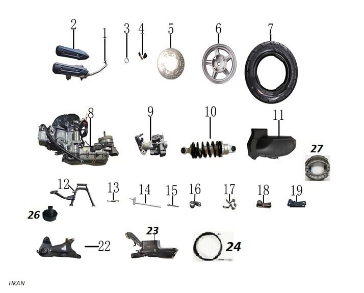 YUKİ HAMMER 50 EGZOZ SETİ