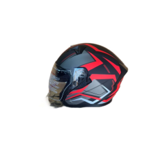 YARIM KASK KIRMIZI SİYAH ECE 22.06 L