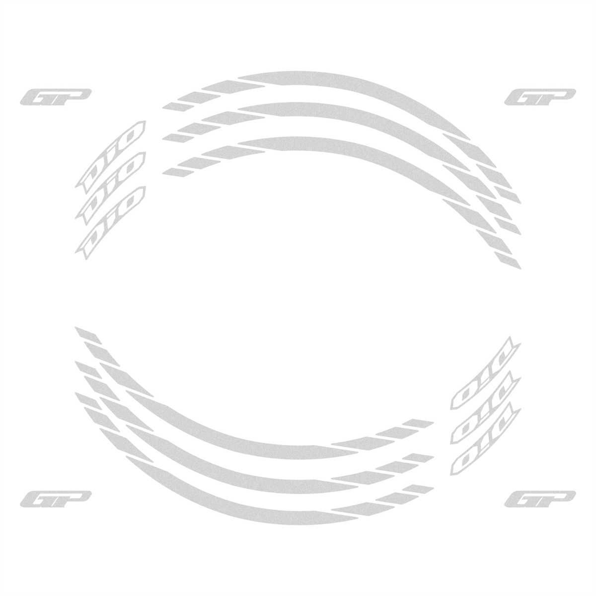 GP Kompozit Honda Dio 2021-2024 Uyumlu Jant Şeridi Reflektif Gri