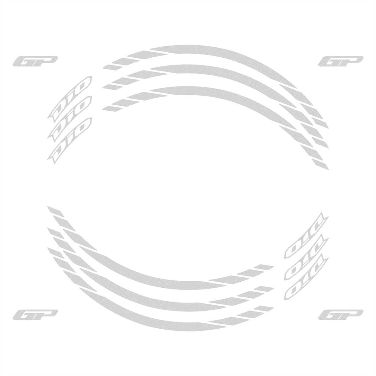 GP Kompozit Honda Dio 2021-2024 Uyumlu Jant Şeridi Reflektif Gri
