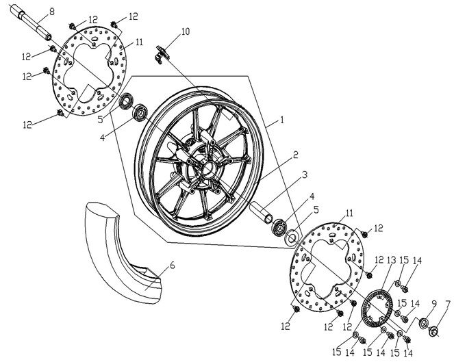 VOGE SR4 MAXİ 350 ÖN FREN DİSKİ