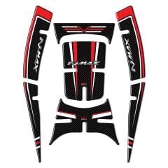 GP Kompozit Yamaha NMAX 125 / 155 2021-2024 Uyumlu Tank Pad Seti Kırmızı