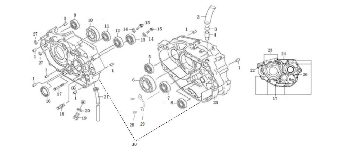VOGE 300R MOTOR BLOĞU SAĞ SOL SET