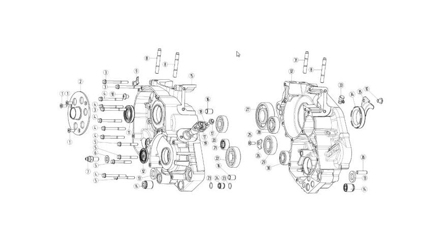YUKİ DIRTY PAWS 250 2T MOTOR BLOĞU SAĞ
