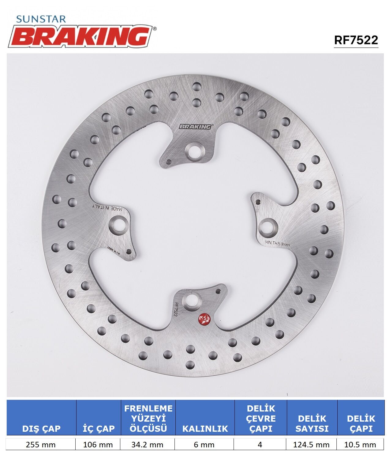 TRIUMPH BONNEVILLE T100 900 TRIUMPH YUVARLAK ARKA FREN DİSKİ