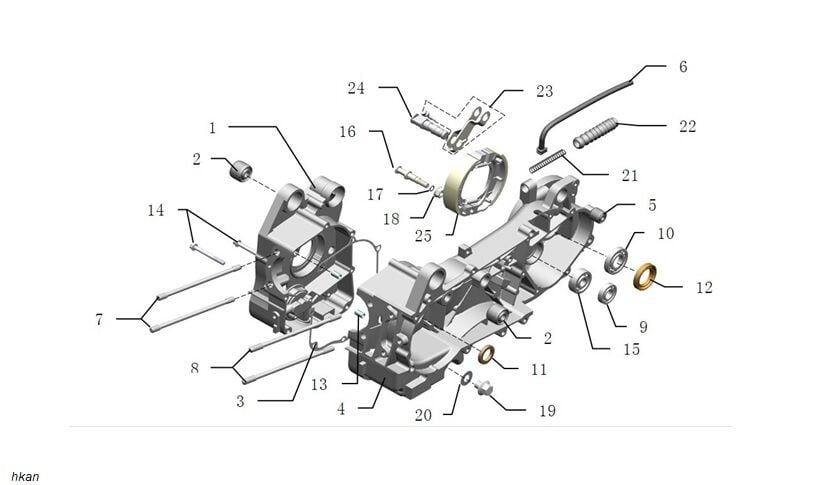 YUKİ STORM 125 MOTOR BLOĞU SOL