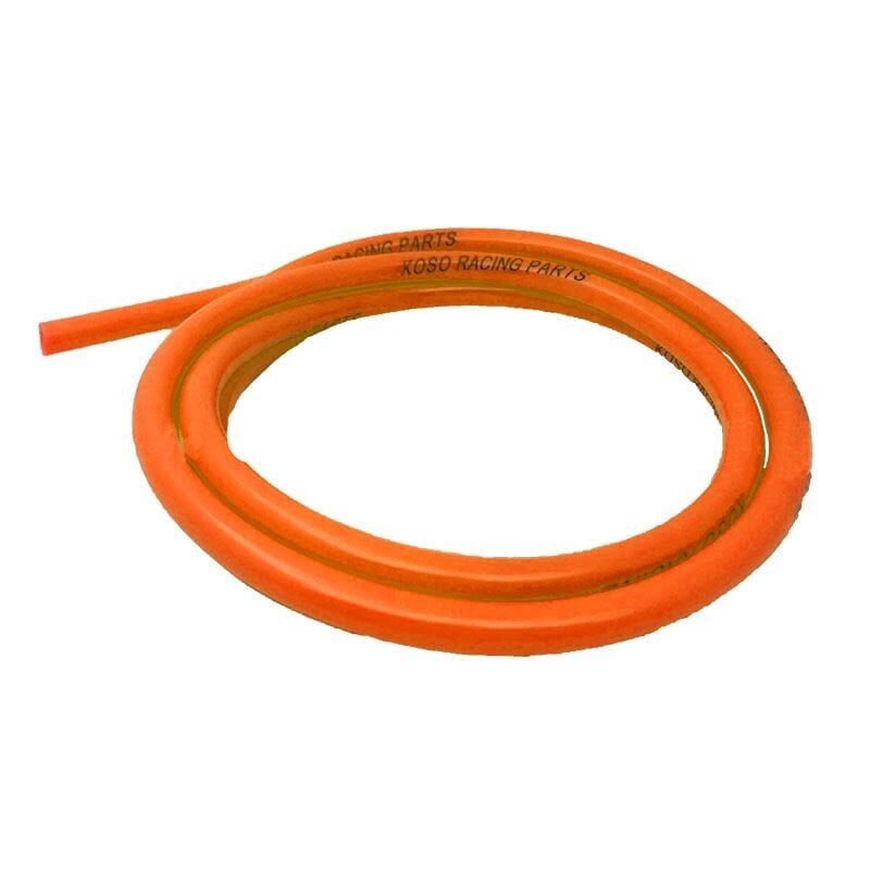 UNİVERSAL MOTOSİKLET YAKIT HORTUMU FLORASAN TURUNCU YÜKSEK SICAKLIK VE YÜKSEK BASINCA DAYANIKLI 5 X 8 MM 155 CM