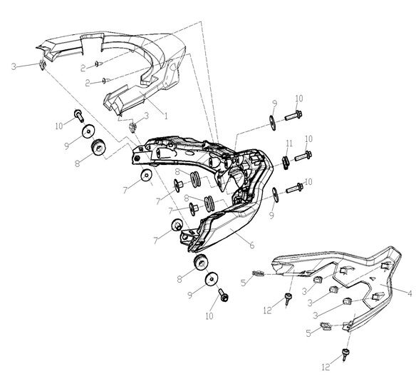 VOGE SR4 MAXİ 350 ARKA STOP GRENAJ ALT 2