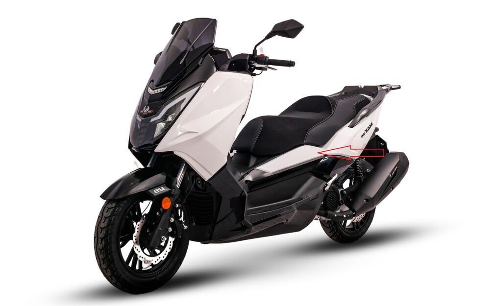 REGAL RAPTOR Max 125 İç Yan Kapak Üst Grenaj Beyaz Sol