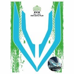 HONDA PCX 2021 - 2024 UYUMLU FAR ÜSTÜ FİLM MAVİ