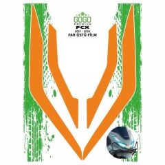 HONDA PCX 2021 - 2024 UYUMLU FAR ÜSTÜ FİLM TURUNCU