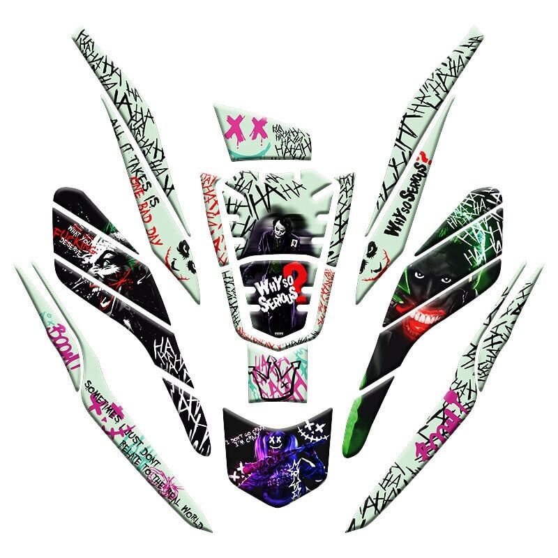 HONDA PCX 2021 - 2024 UYUMLU GECE YANAN DOĞAL RENK FOSFORLU TANK PAD SET 019