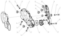 VOGE SR4 MAXİ 350 DEBRİYAJ KAPAK DEKOR 1