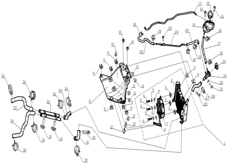VOGE SR4 MAXİ 350 RADYATÖR SET