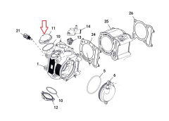 REGAL RAPTOR F320 Silindir Üst Kapak Küçük Parça 2
