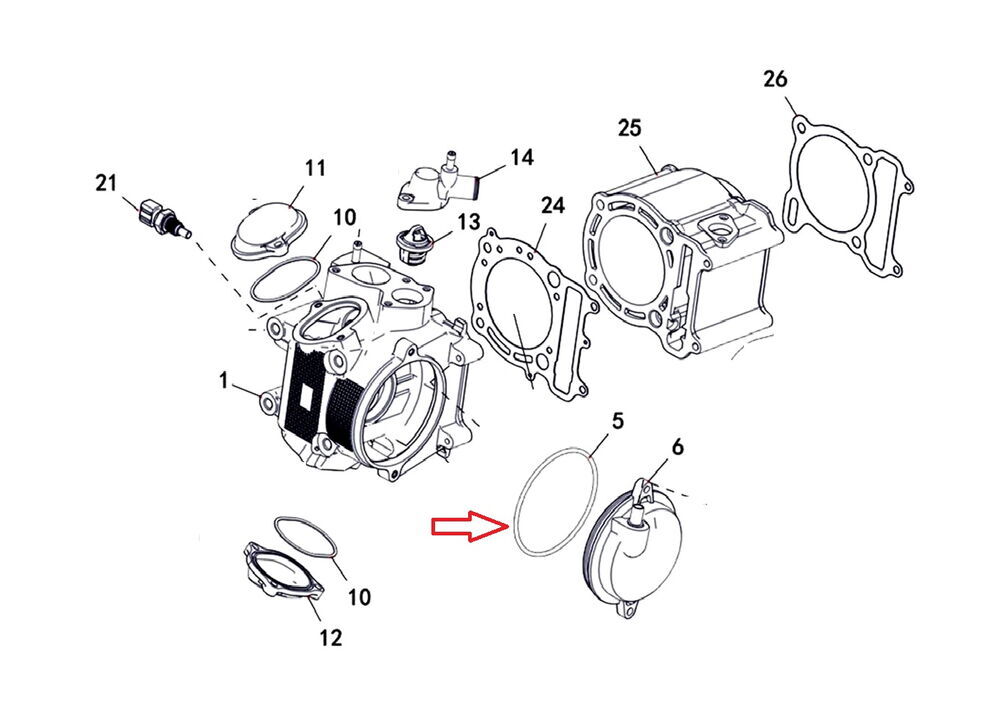 REGAL RAPTOR F320 Silindir Üst Kapak Oringi