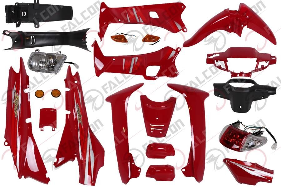 LİFAN TAY KAPORTA SETİ KIRMIZI (FAR STOP DAHİL)