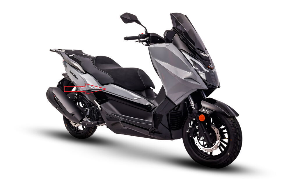 REGAL RAPTOR Max 125 İç Yan Kapak Üst Grenaj Nardo Gri Sağ