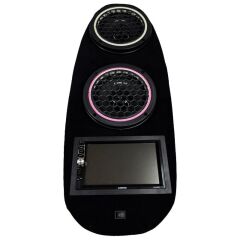 PCX Koltuk Altı Ses Sistemi 2 X 200W Ekranlı Hoparlör Siyah (Sese Duyarlı Led Işıklı)