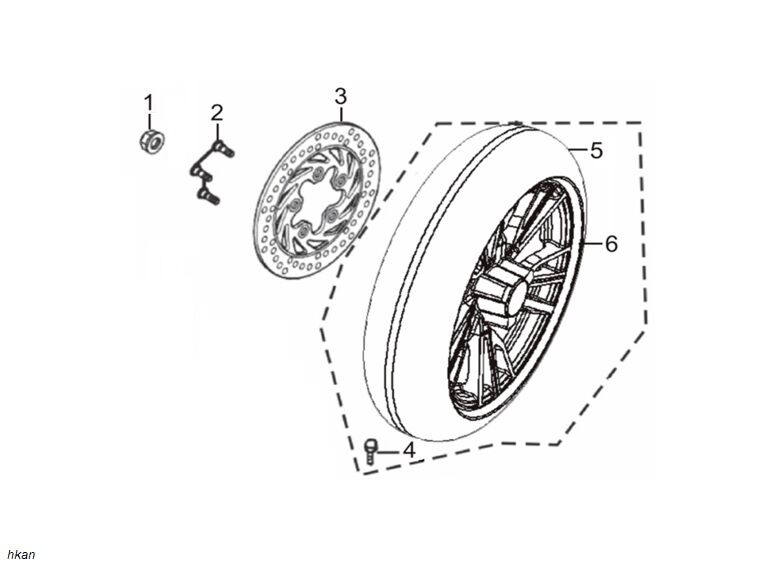 YUKİ STORM 125 ARKA JANT SİYAH