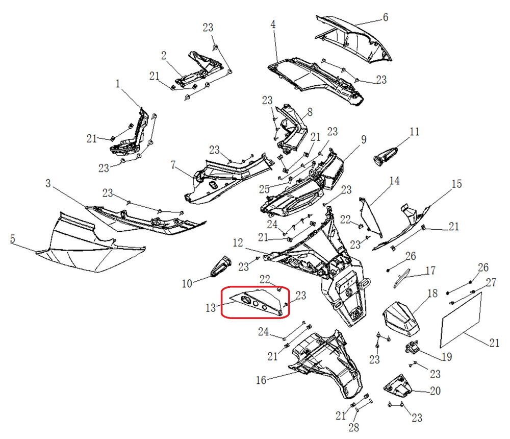 REGAL RAPTOR Xsuv 250 Arka Sinyal Tutucu Sol