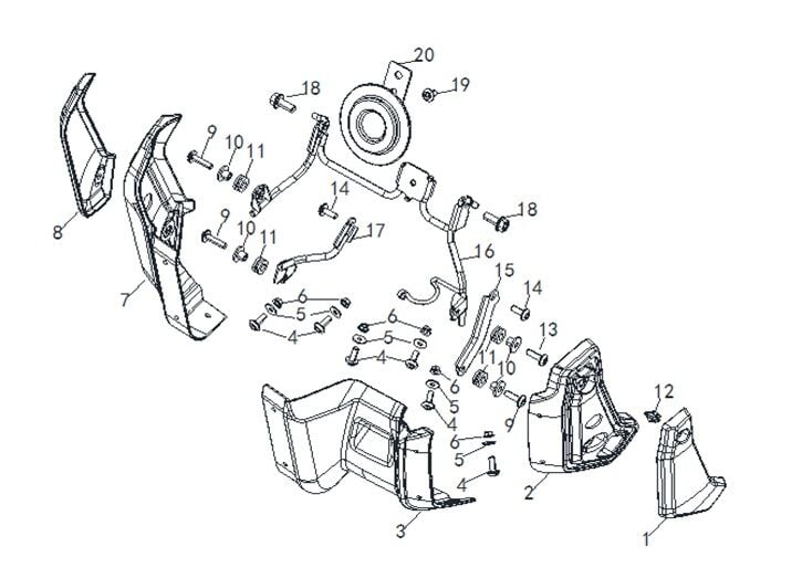 VOGE 500 AC MOTOR ALT KORUMA ALT SOL