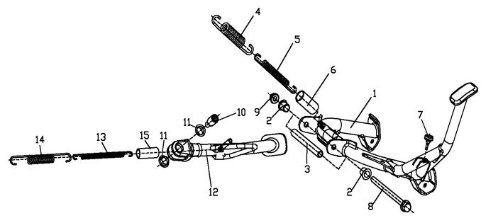 VOGE SR4 MAXİ 350 YAN SEHPA BURCU
