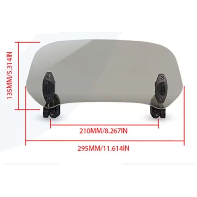 UNİVERSAL RÜZGAR SAPTIRICI CAM ( DEFLEKTÖR ) AYARLANABİLİR ASANSÖRLÜ 295 X 135 MM FÜME