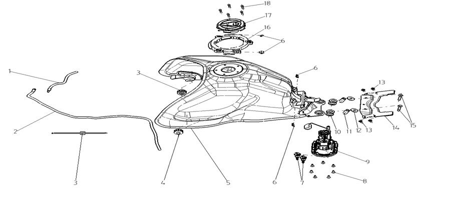 VOGE 900DSX BENZİN POMPA BRAKETİ