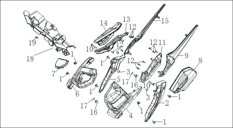 VOGE 500 AC ARKA SAĞ BLOK DEKOR PLS