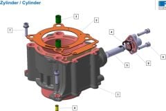VOGE SR4 MAXİ 350 SİLİNDİR ÜST CONTA