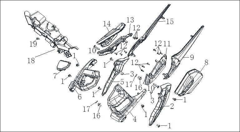 VOGE 500 AC YAN PLASTİK SAĞ DEKOPRATİF