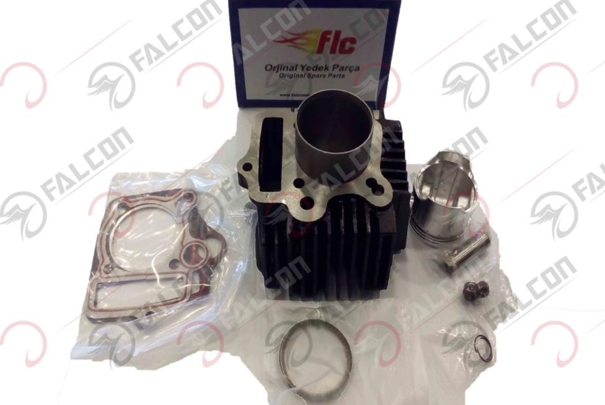 SİLİNDİR PİSTON KOMPLE Q50 DÖKÜM CUB 100 CC -MAGİC