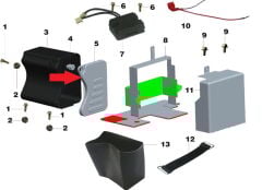 REGAL RAPTOR Daytona 250 Akü Kapağı Mat Siyah