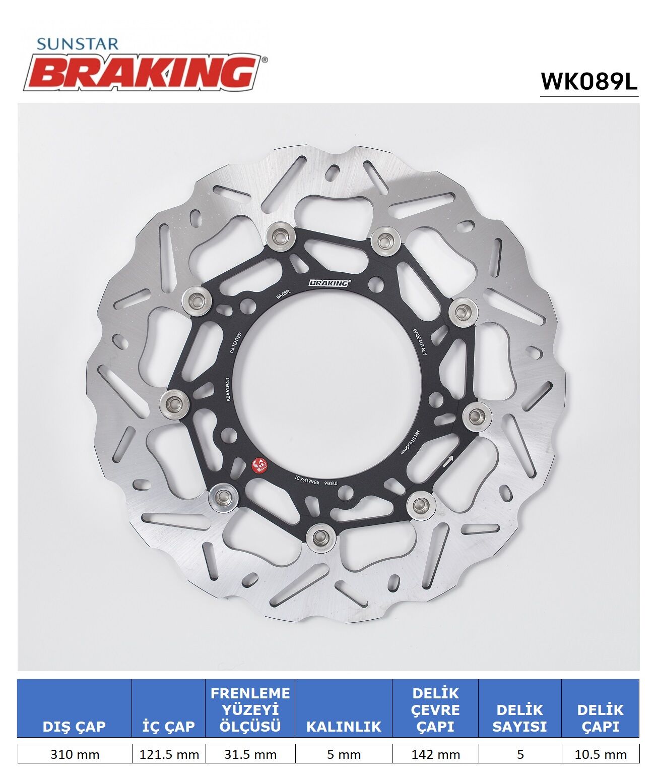 Suzuki GSF BANDIT S 1200 SUZUKI DALGALI ÖN PERFORMANS FREN DİSKİ (SOL)