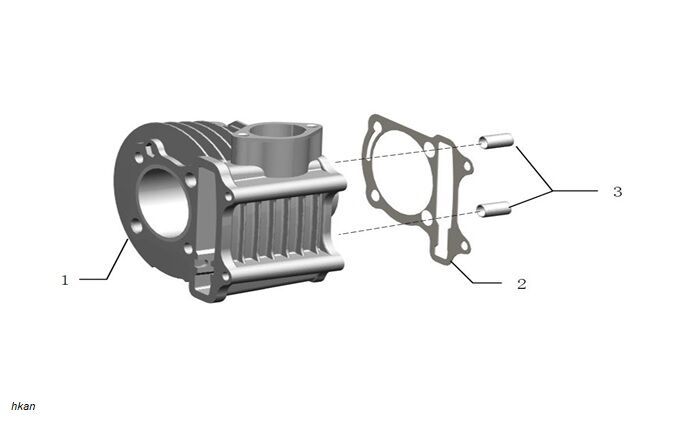 YUKİ STORM 125 SİLİNDİR ALT CONTA