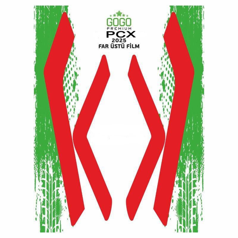 HONDA PCX 2025 UYUMLU FAR ÜSTÜ FİLM KIRMIZI