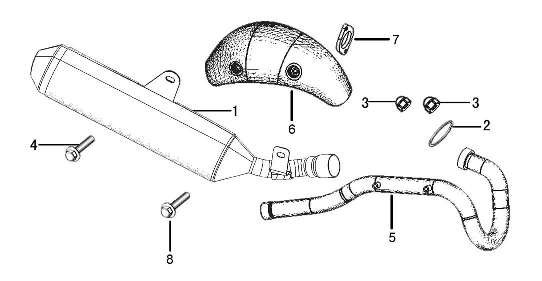 YUKİ YK250GY-7 EGZOZ CONTASI