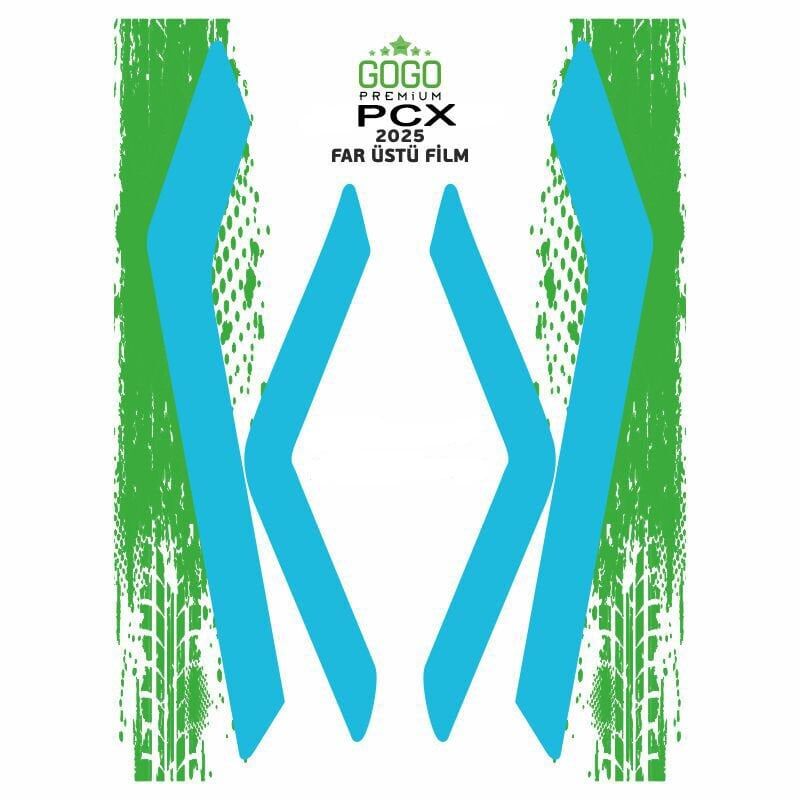 HONDA PCX 2025 UYUMLU FAR ÜSTÜ FİLM MAVİ